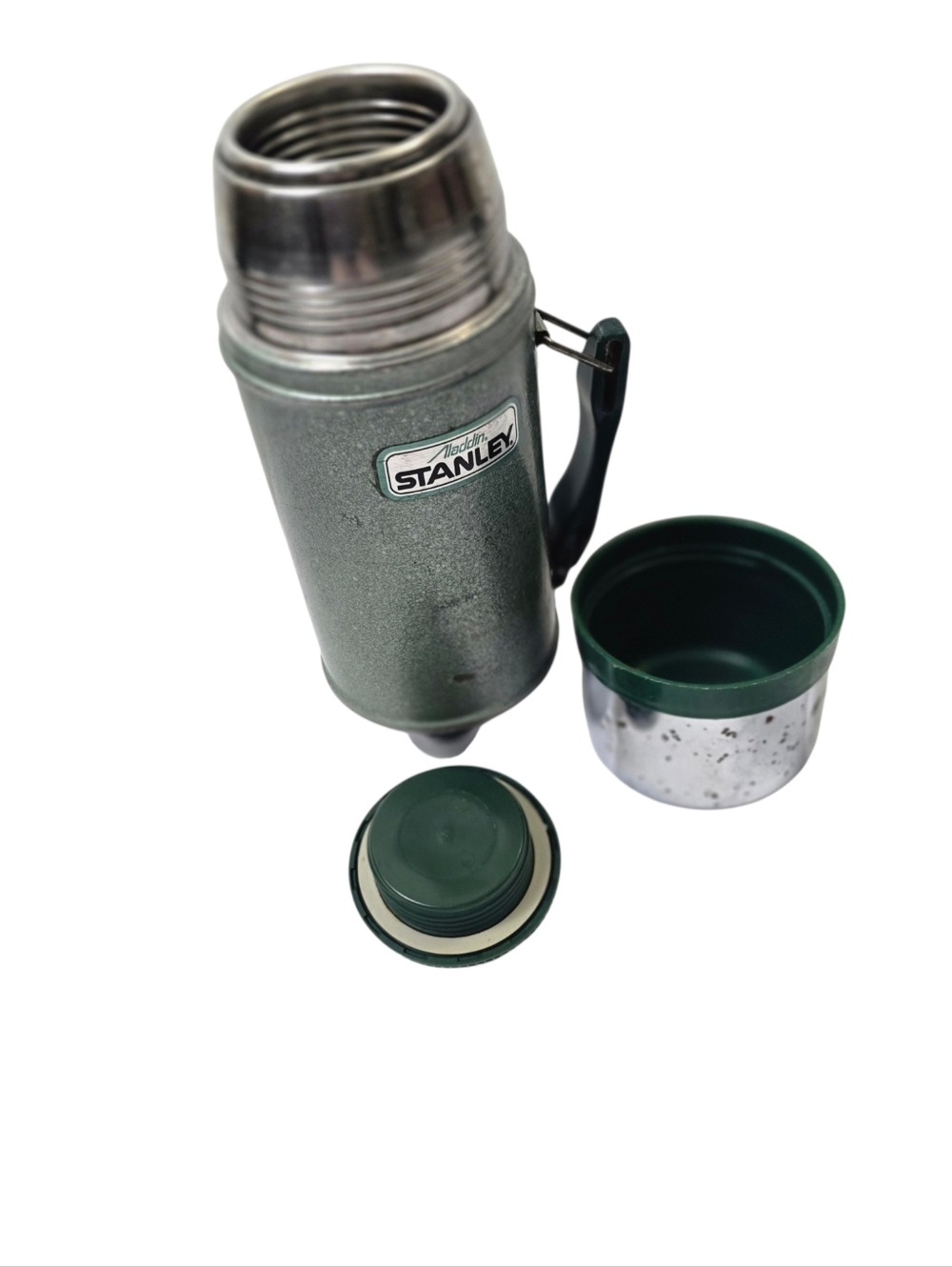 Vintage Aladdin Stanley Wide Mouth Vacumn Thermos 24 Oz Food/ Drink Rare Green